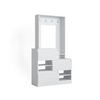 GARDEROBE Evia Weiß 100 x 180 cm - Weiß, Holzwerkstoff (100/180/39cm) - Vicco