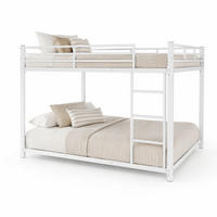 ETAGENBETT 140/200 cm & 140/200 cm in Weiß mit Sicherheitsleisten - Weiß, Metall (140/200cm) - CHICFURN
