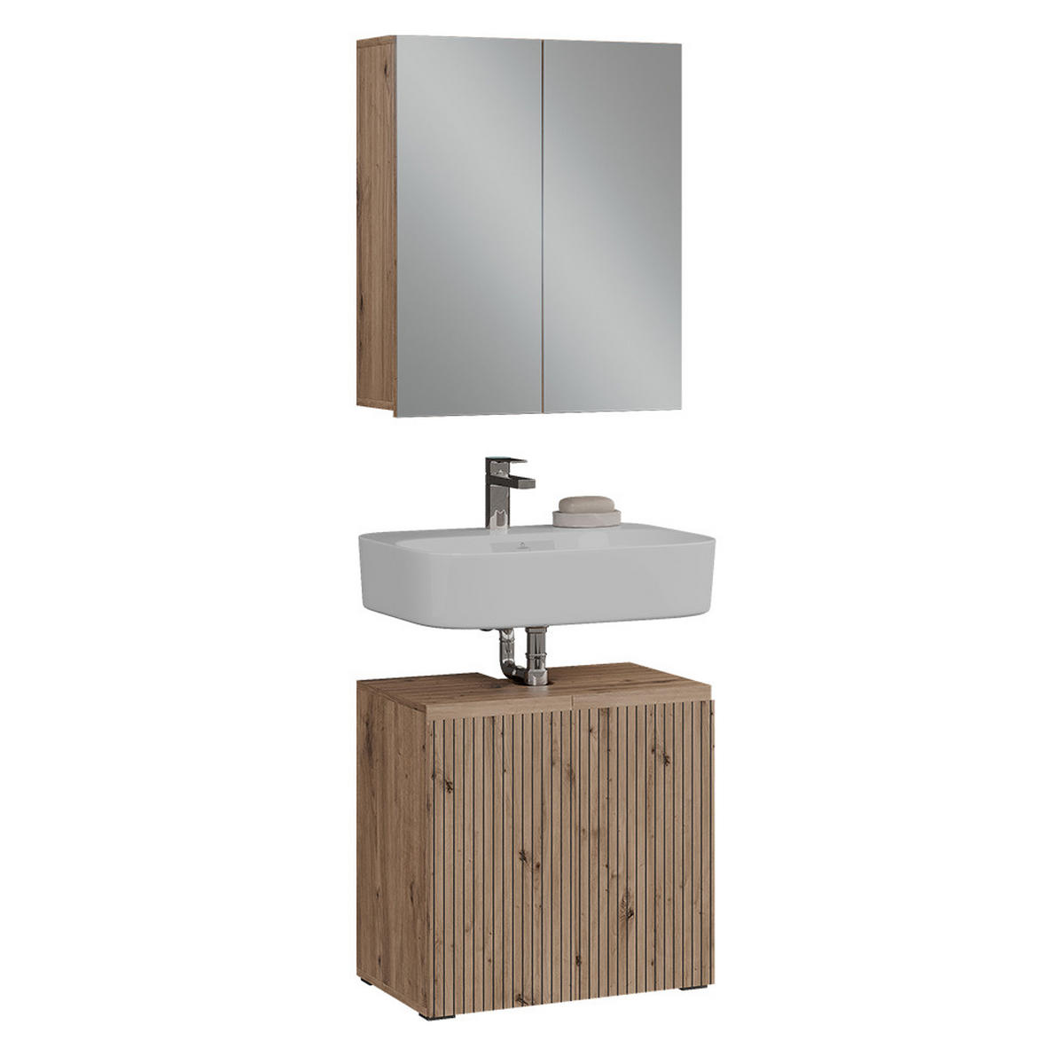 BADMÖBEL-SET Takumi Artisan 2 Teile - Eiche Artisan, Holzwerkstoff (60/58/35cm) - Vicco