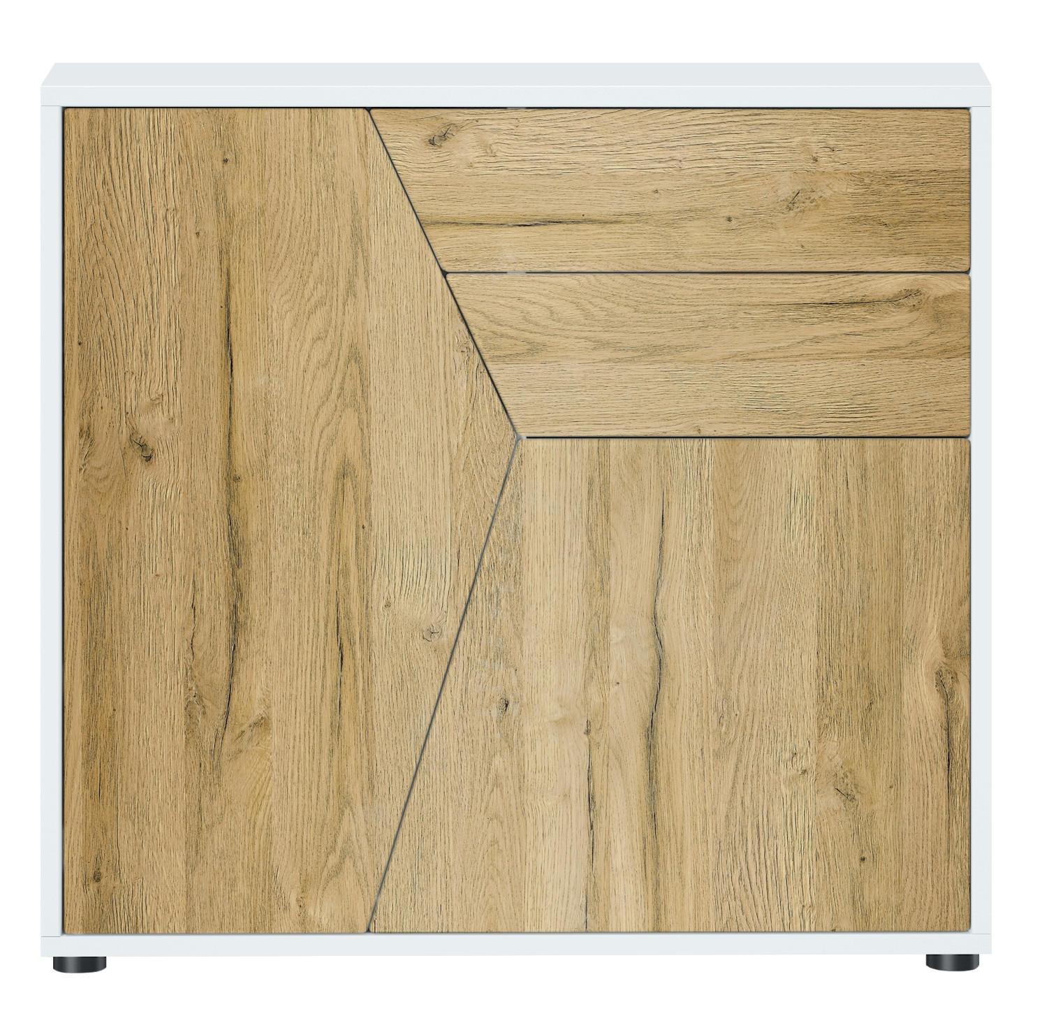 KOMMODE Benny Front in Eiche Natur - Eichefarben, Holzwerkstoff (79/74/36cm) - Vladon