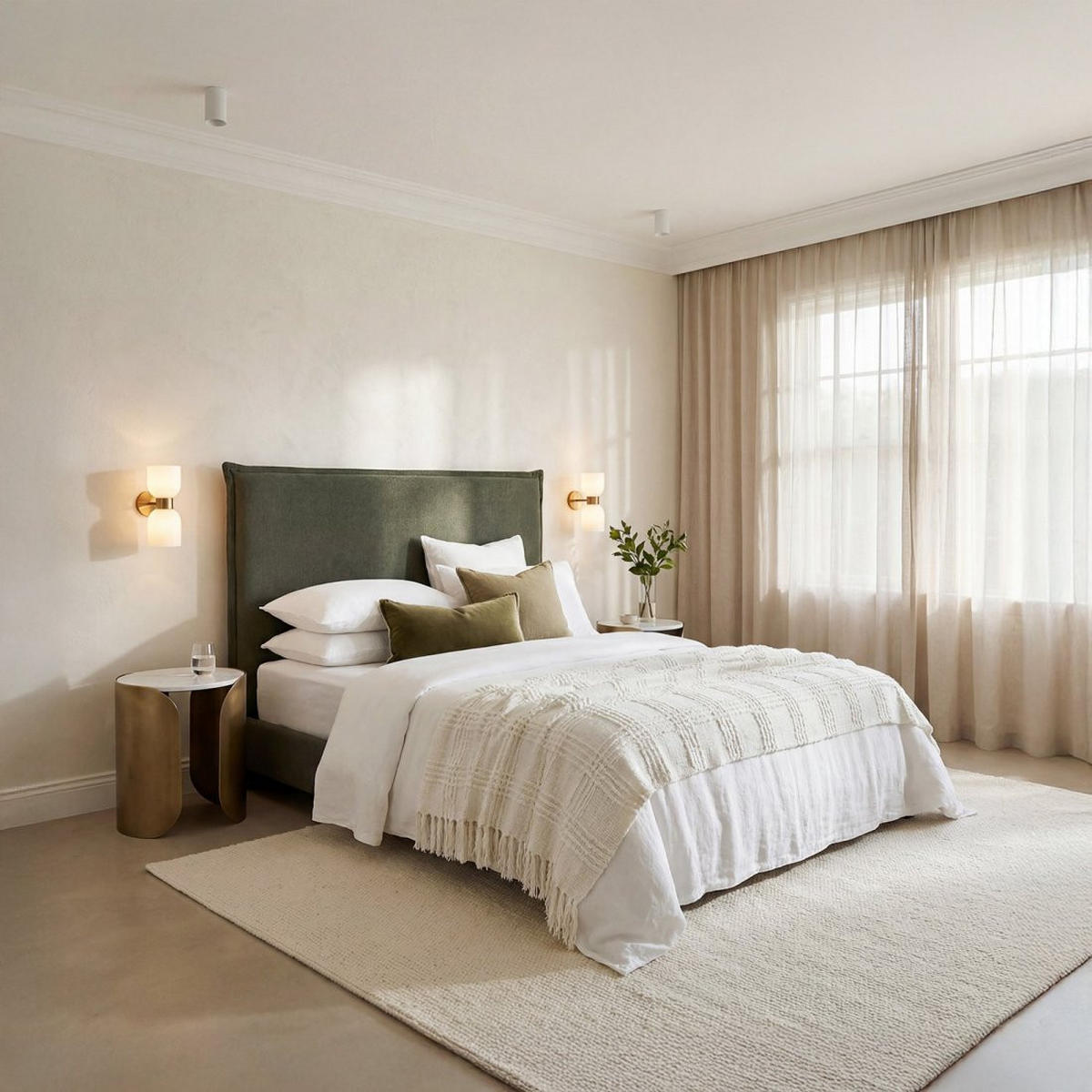 KOPFTEIL DOPPELTES Louise Grün 170 cm x 120 cm - Grün, Textil (170/7cm) - Klast Home