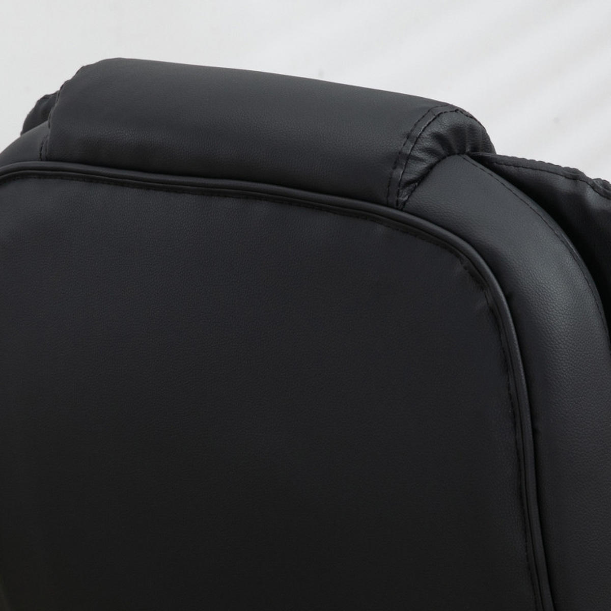 DREHSTUHL 54 cm Sitzbreite, Sitzhöhe 44–54 cm, höhenverstellbar mit Massagefunktion, Kunstleder, 70/70/121 cm, schwarz - Schwarz, Kunststoff (70/121/70cm) - Redom