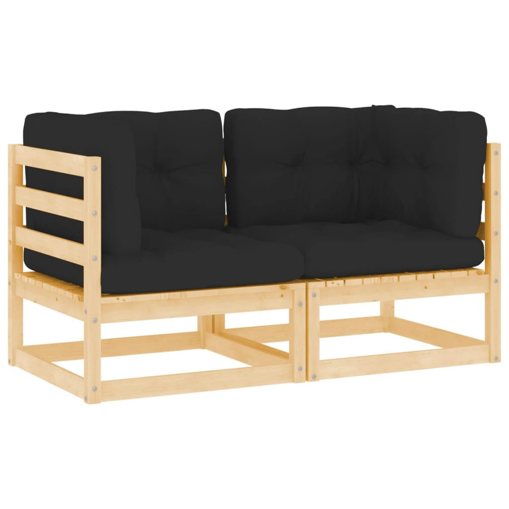 GARTENSOFA TYXOU 70/67/70 cm （2-SITZER） - Anthrazit, Holz (70/67/70cm) - ZMH