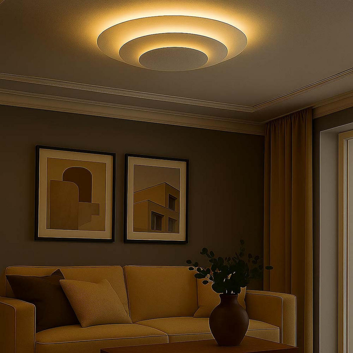 LED DECKENLEUCHTE Metall Silberfarben - Silberfarben, Metall (49/49/7.5cm) - Globo Lighting