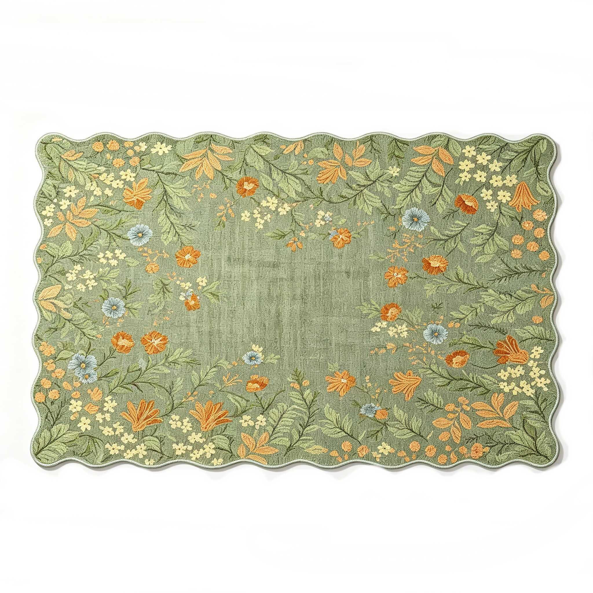 TEPPICH – 60 x 90 cm – Grün – Staubdichter und fleckenabweisender - Grün, Textil (60/90cm)