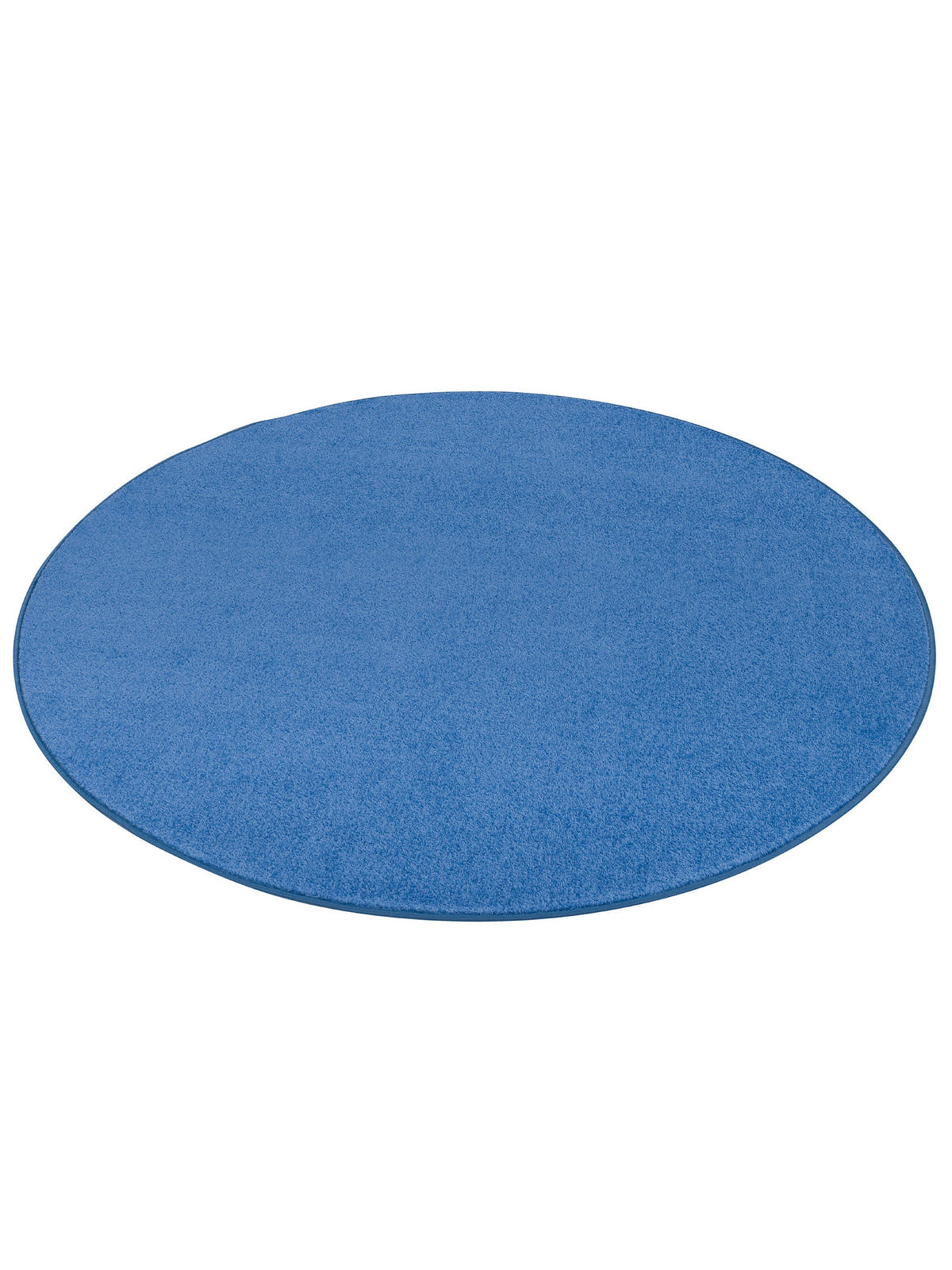 TREND VELOURS TEPPICH JOY RUND - Blau, Textil (100/100cm) - Snapstyle