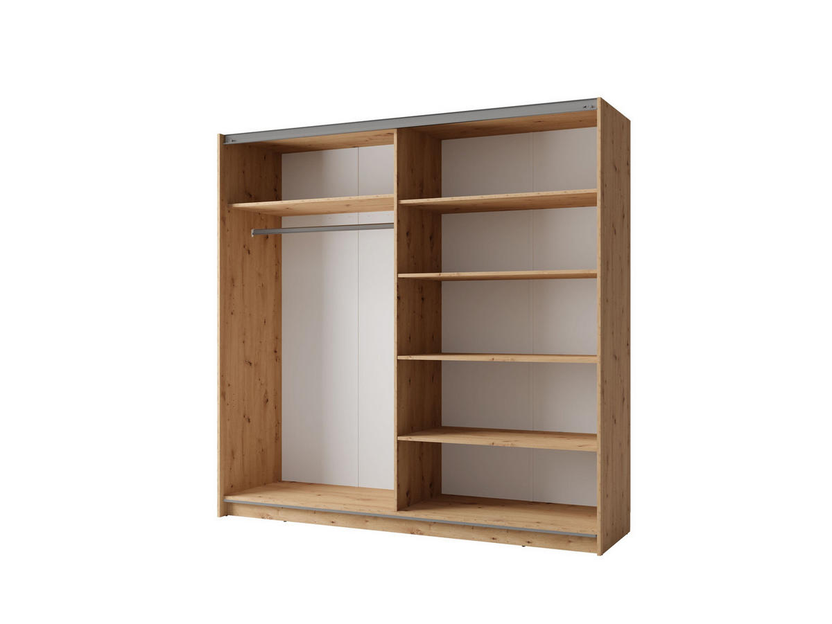 KLEIDERSCHRANK Eiche Artisan 151/207/55 - Eiche Artisan, Holzwerkstoff (151/207/55cm) - RAUMHIRSCH FURNITURE