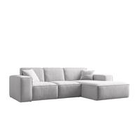 ECKSOFA L-Form Siena Stoff Salvador Hellgrau Rechts - Hellgrau, Holz (266/165cm) - Kaiser Möbel