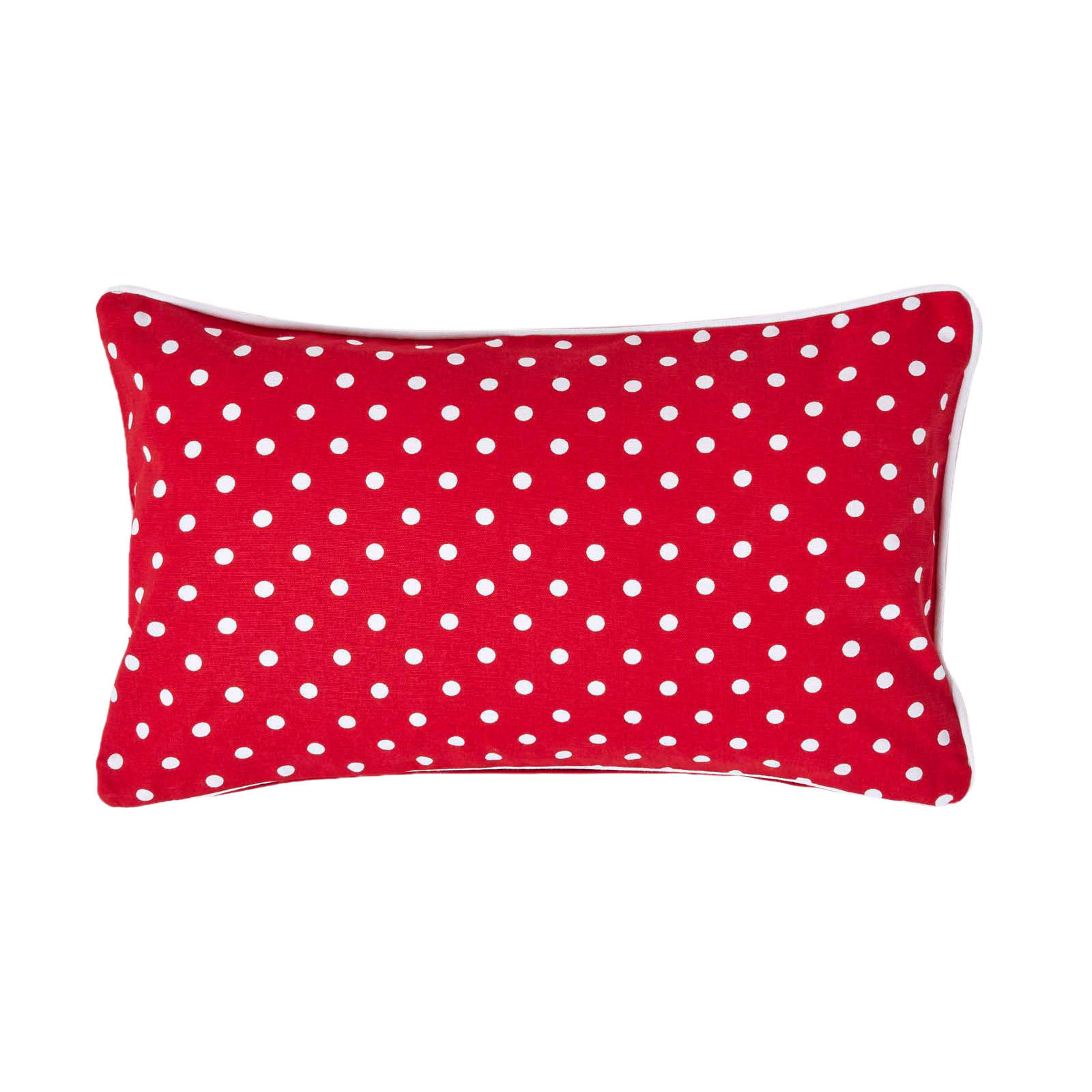 KISSENHÜLLE Polka Dots 30/50 cm, 100% Baumwolle - Rot, Textil (30/50cm) - Homescapes