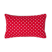 KISSENHÜLLE Polka Dots 30/50 cm, 100% Baumwolle - Rot, Textil (30/50cm) - Homescapes