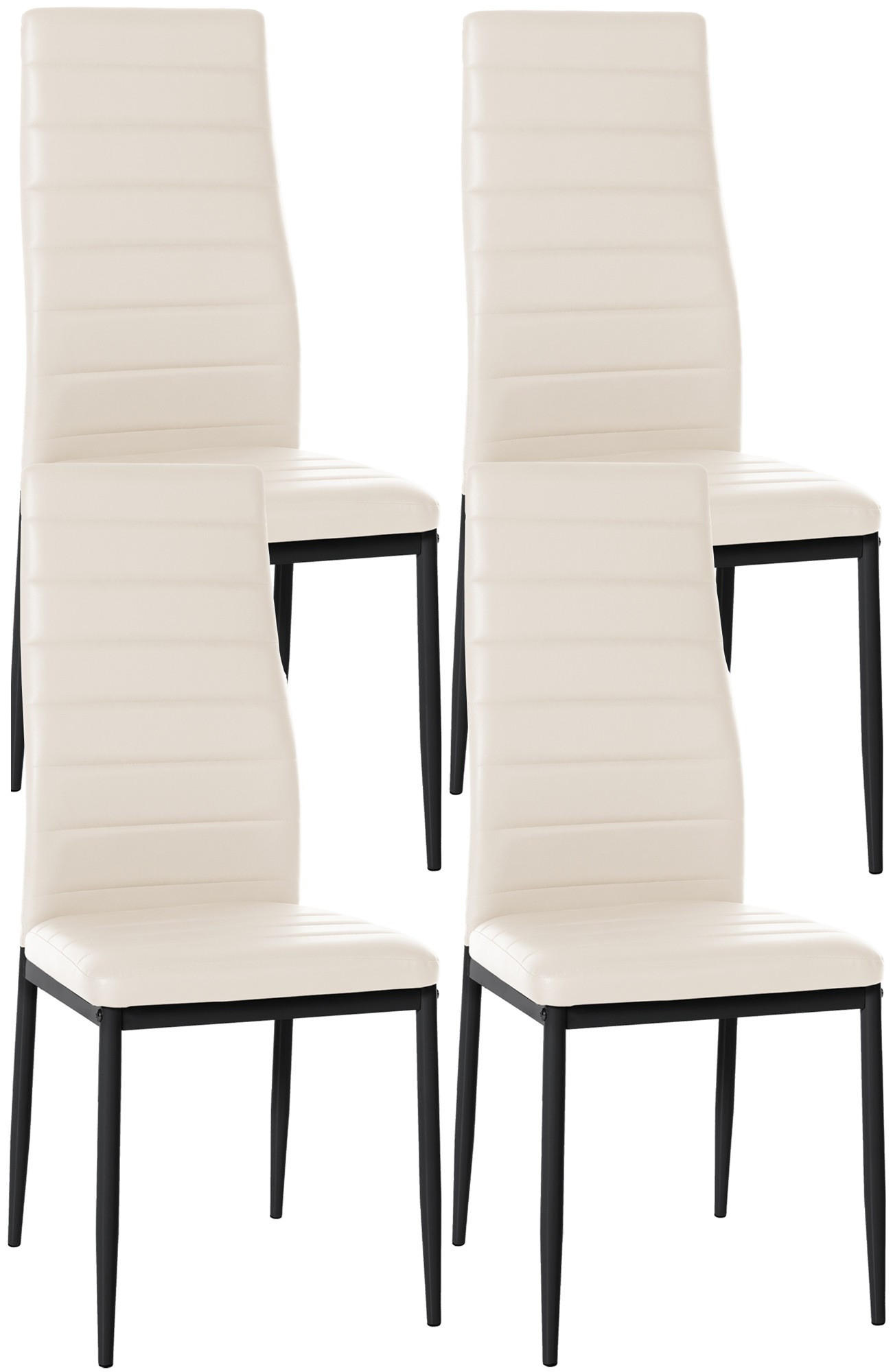 furnicato Esszimmerstühle Creme 41.5x99x40 cm