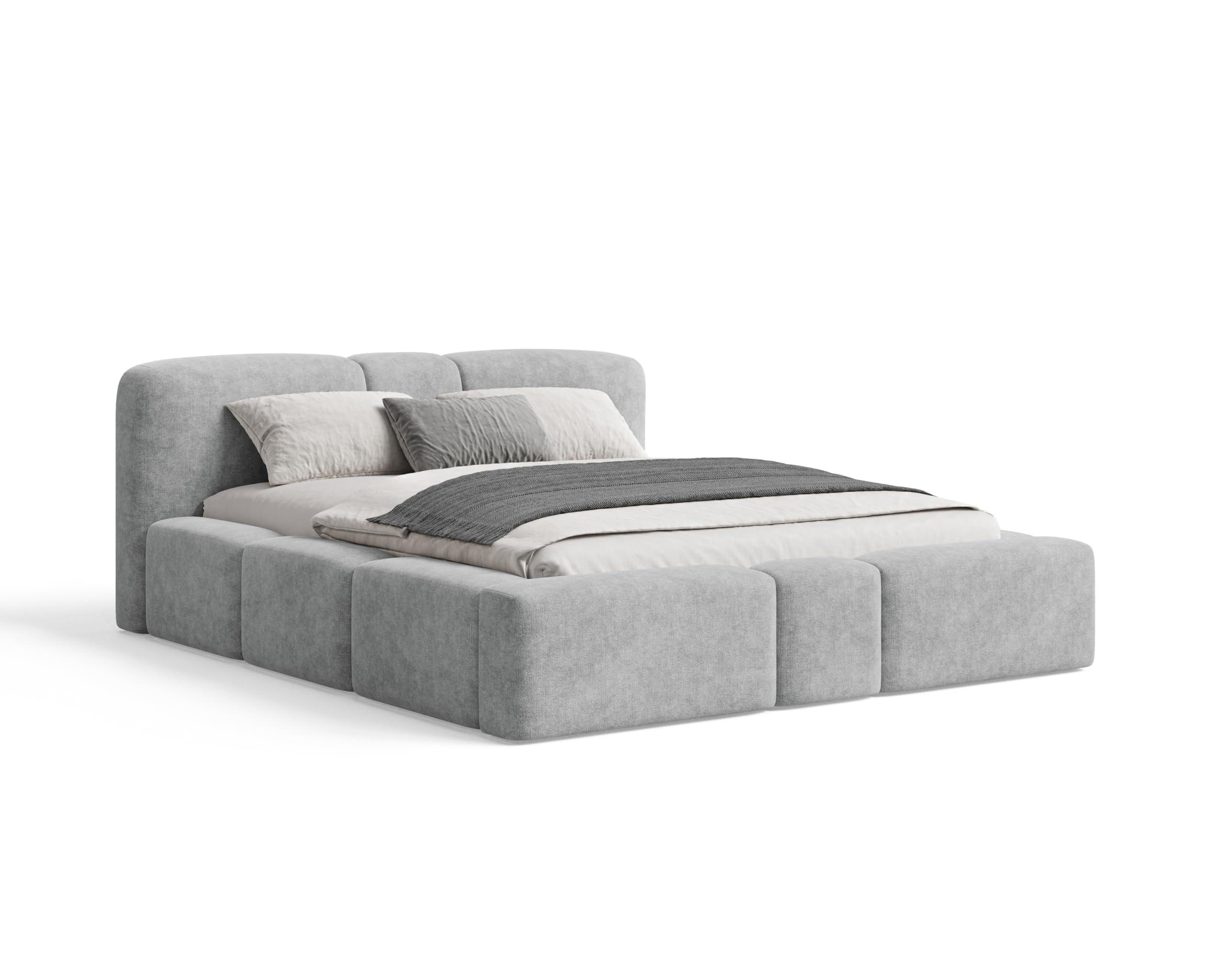 POLSTERBETT Monte200x200 cm- Bettkasten und Stauraum - Doppelbett mit Stabilem Metallrahmen - Dunkelgrau - Dunkelgrau, Holzwerkstoff (200/200cm) - Chilly