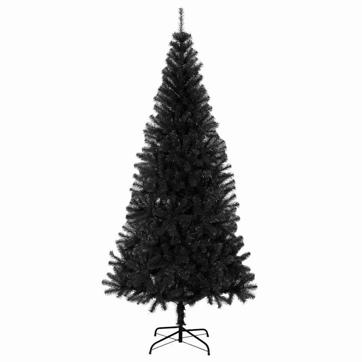 WEIHNACHTSBAUM Künstlicher Mit Ständer Schwarz 180 Cm Pvc - Schwarz, Kunststoff (180cm) - vidaXL