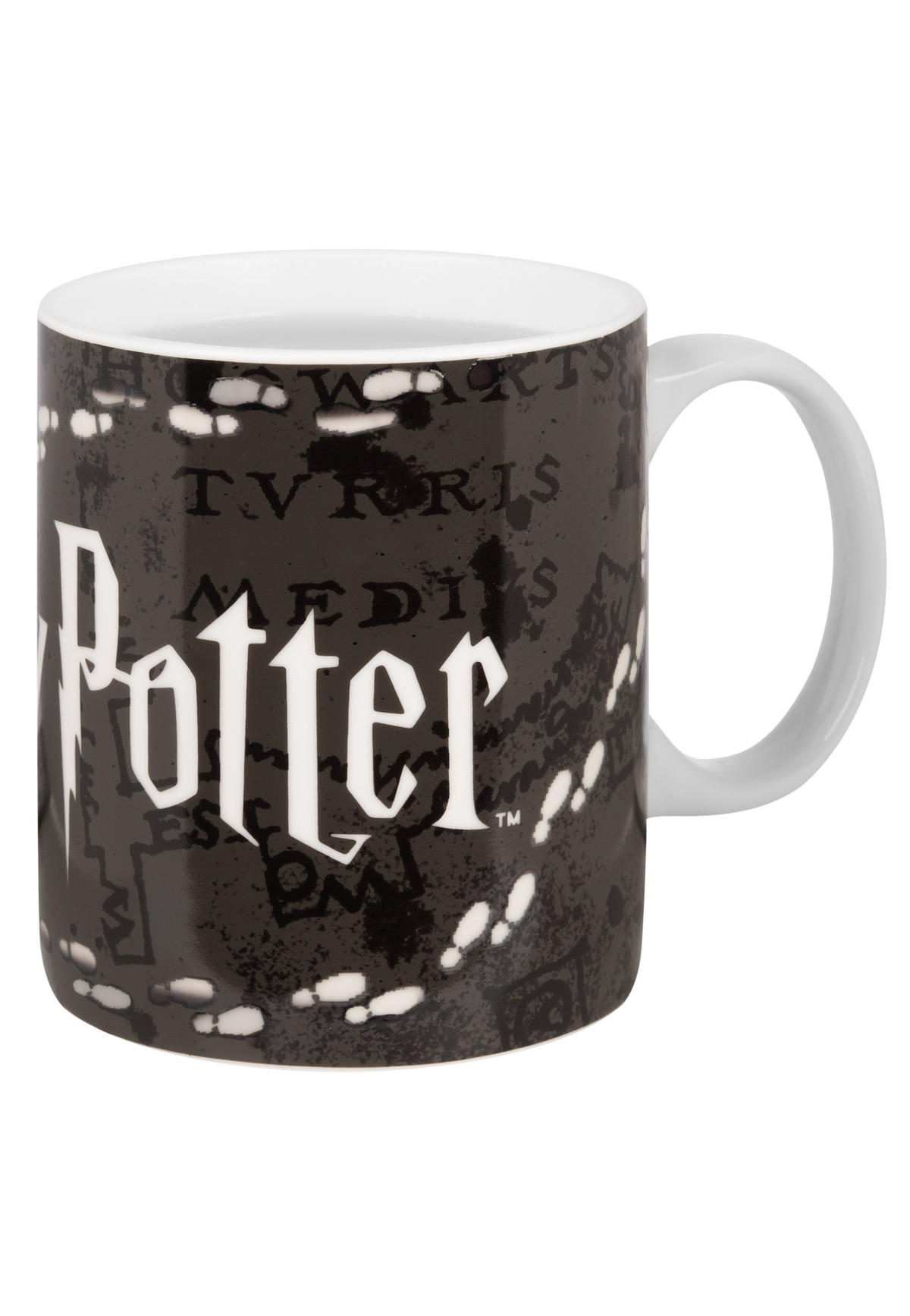 KAFFEEBECHER Harry Potter Zaubertasse Farbwechsel Marauders Map Schwarz 320 ml - Schwarz, Keramik (0.32L) - United Labels