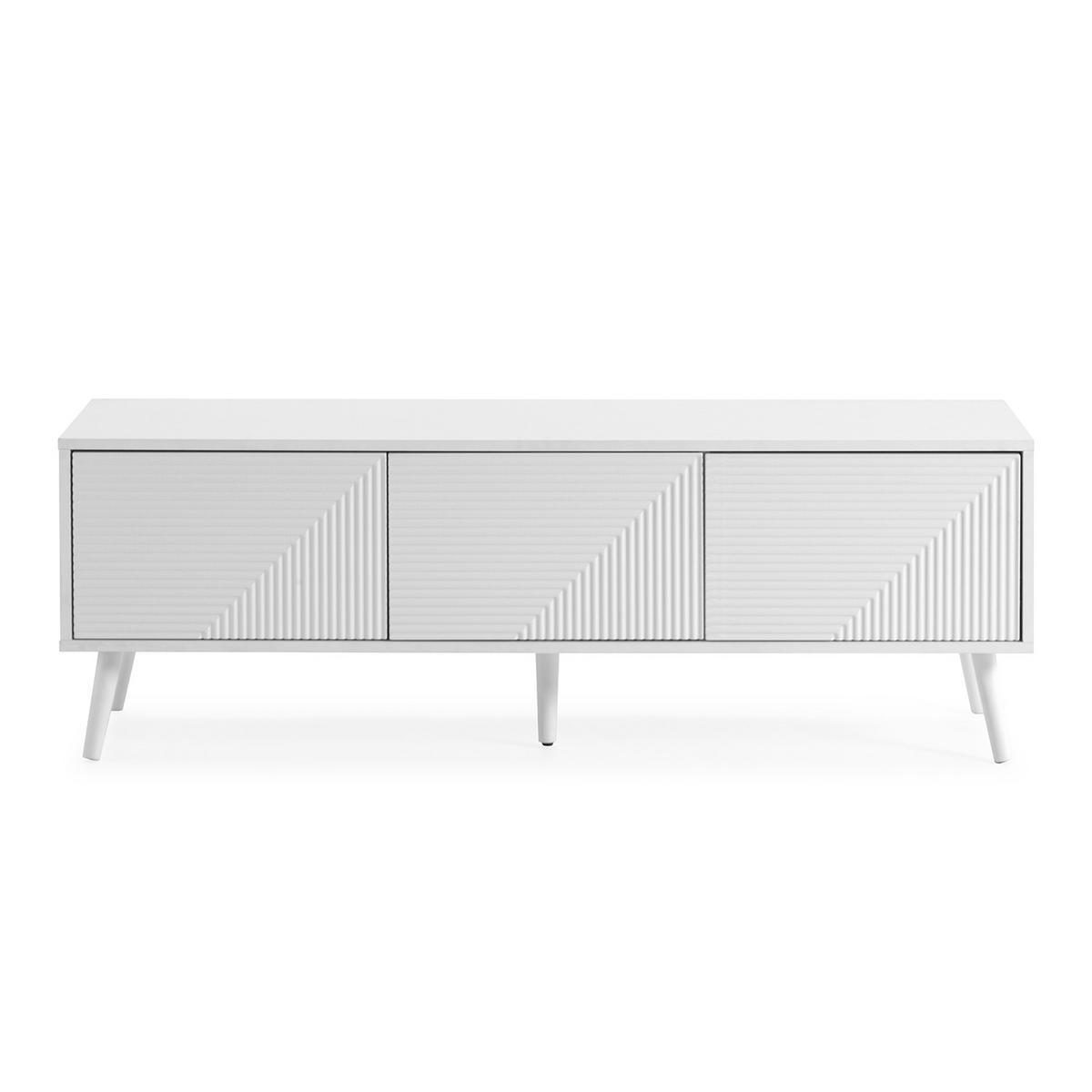 TV-ELEMENT Telmo 3 türen Weiß 130 cm - Weiß, Holzwerkstoff (130/45/40cm) - VS Venta-stock