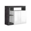 SIDEBOARD 2 Türen Frankfurt - L108 cm - Grau, Holz (42/93/108cm) - Vente-Unique
