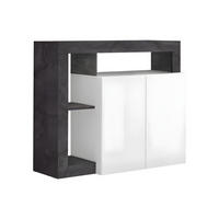 SIDEBOARD 2 Türen Frankfurt - L108 cm - Grau, Holz (42/93/108cm) - Vente-Unique