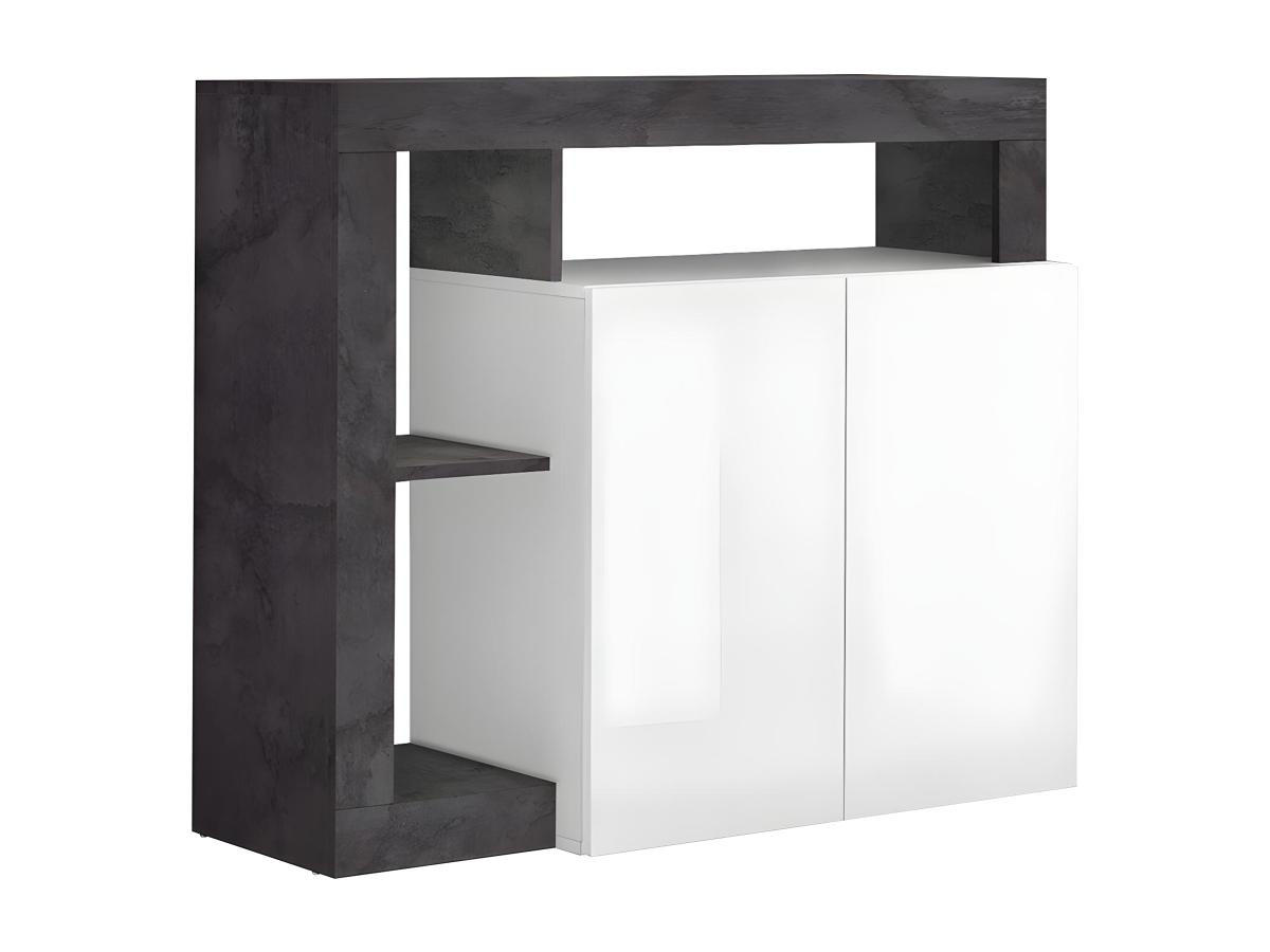 SIDEBOARD 2 Türen Frankfurt - L108 cm - Grau, Holz (42/93/108cm) - Vente-Unique