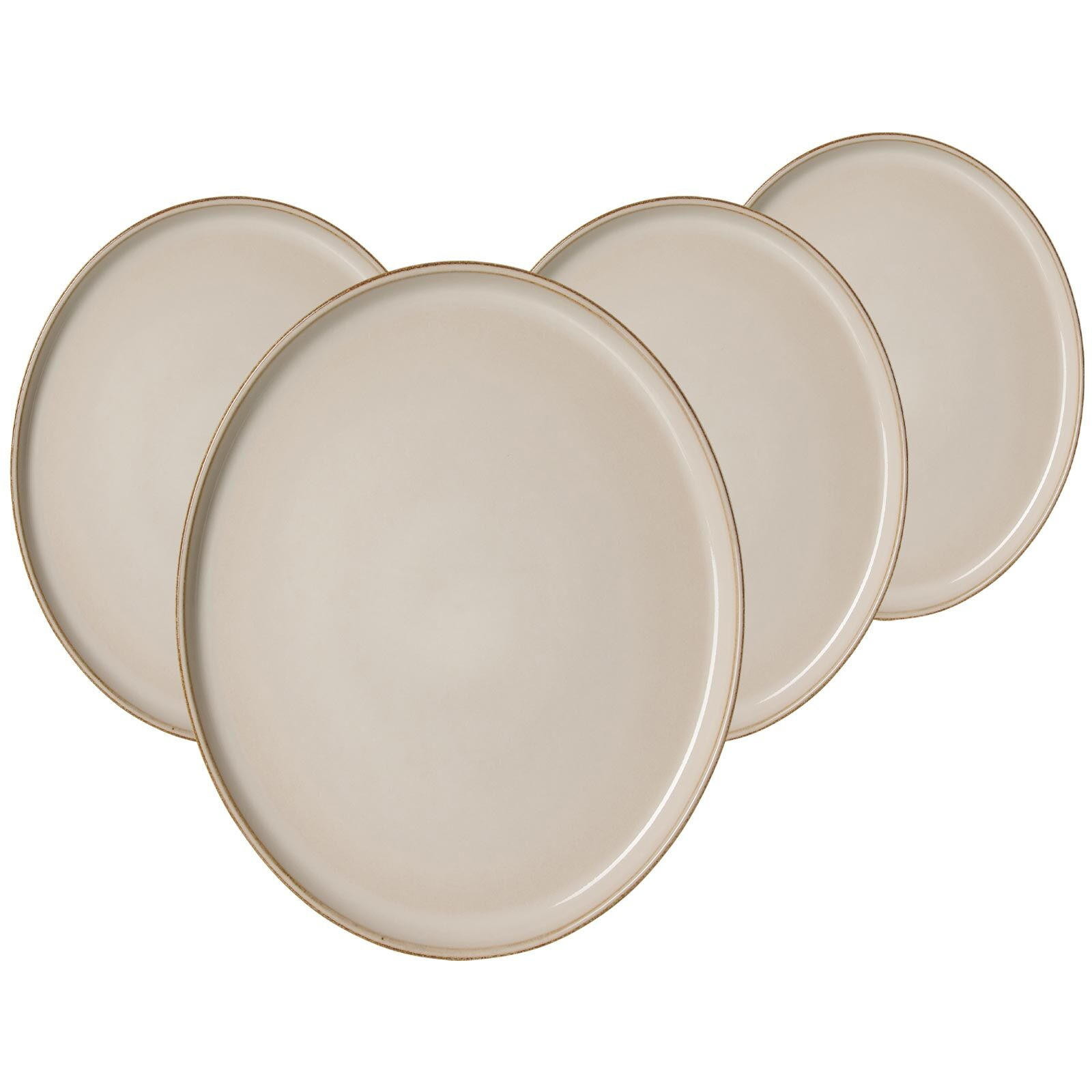 PLATTE Olivia beige 29,5 x 25 cm 4er Set - Beige, Keramik (25/2.5/29.5cm) - Ritzenhoff Breker