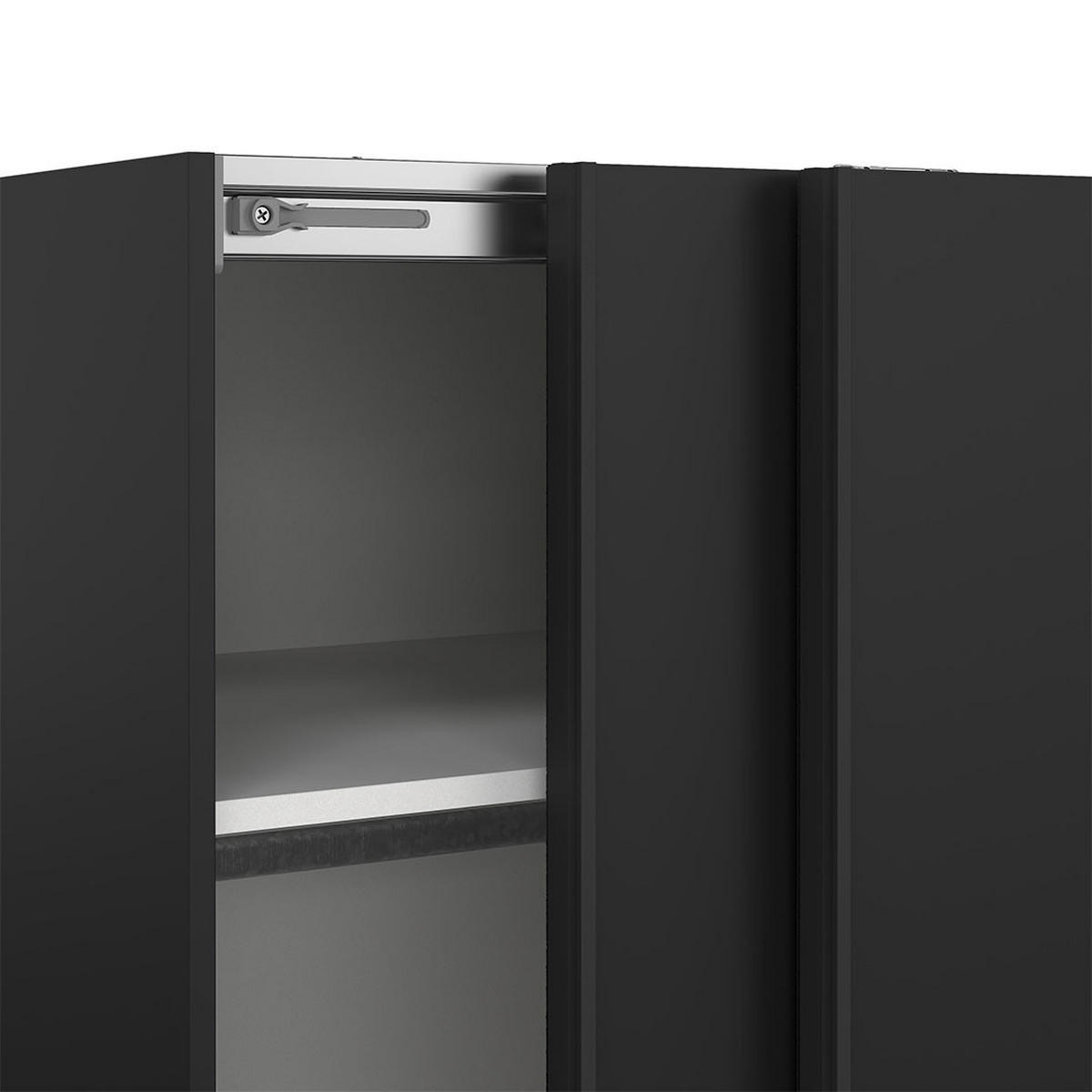 SCHIEBETÜRENSCHRANK, Catania, Schwarz, Holzwerkstoff, 119 x 67 x 201 cm - Schwarz, Holzwerkstoff (119/201/67cm) - ebuy24