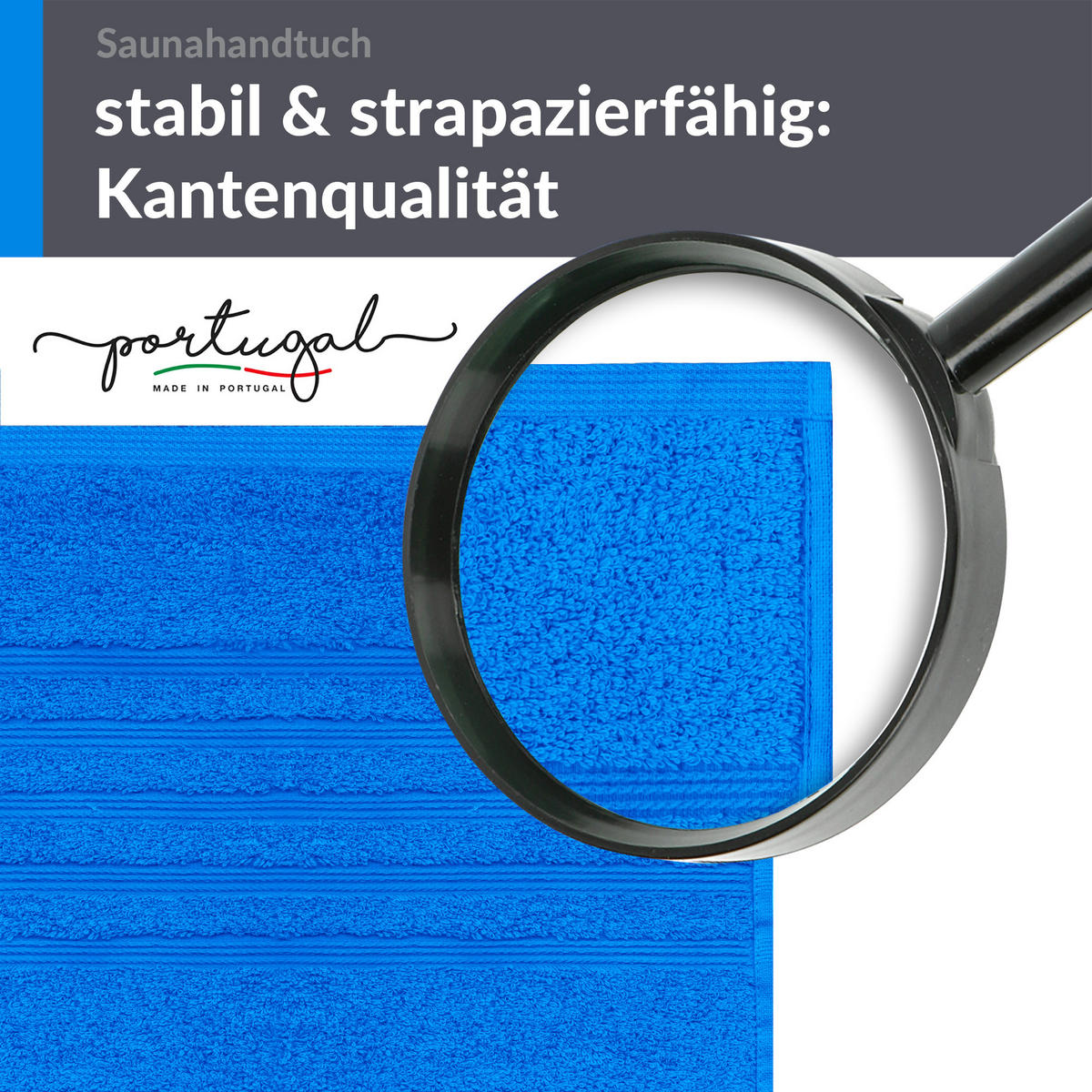 BADETUCH London Karibik Blau 100x200 cm - Hellblau, Textil (100/200cm) - Lashuma