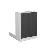 KÜCHENINSEL Fame-Line Anthrazit-Gold Landhaus 60 cm ohne AP - Anthrazit/Weiß, Holzwerkstoff (60/82/30cm) - Vicco