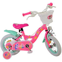 KINDERFAHRRAD Barbie - Mädchen - 12 Zoll - 2 Handbremsen - Rosa - Rosa, Metall (48cm) - TPFSports