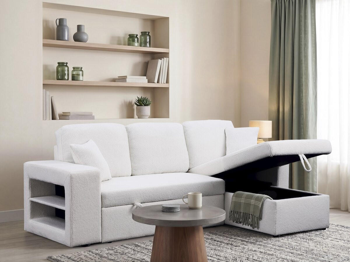 ECKSOFA axel weiss - Weiß, Textil (146/233cm) - Habitat Garten