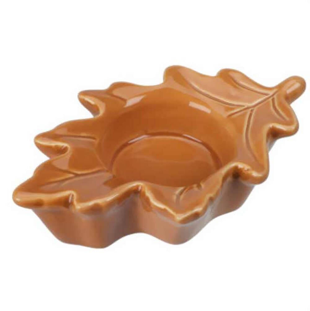 TEELICHHALTER Eichenblatt - Gelb, Keramik (12/3cm) - Home Styling Collection