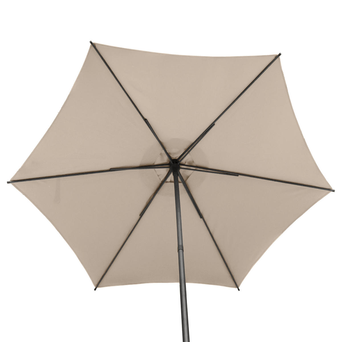 GARTENSCHIRM Soya Ø 270 cm - Beige, Metall (270/270cm)