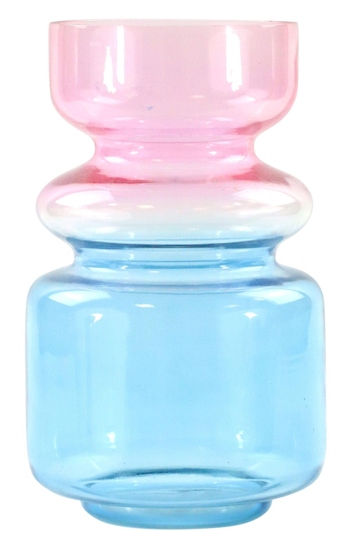 VASE Multicolor blau-rosa - Rot, Glas (23cm) - FURNARO