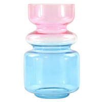 VASE Multicolor blau-rosa - Rot, Glas (23cm) - FURNARO