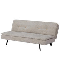 SCHLAFSOFA 3-Sitzer aus Stoff, Beige - Beige, Textil (87/80/179cm) - Giga Meubel