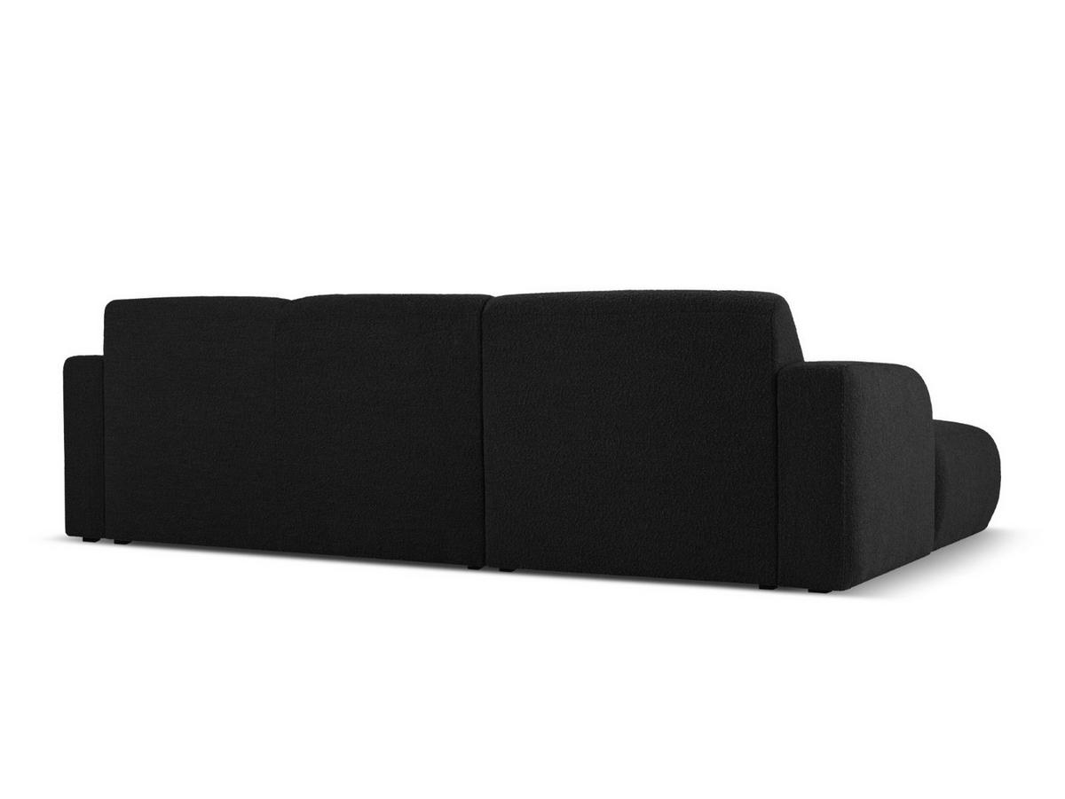 ECKSOFA links Molino aus Boucle schwarz 4 Sitzplätze - Schwarz, Textil (170/250cm) - Micadoni