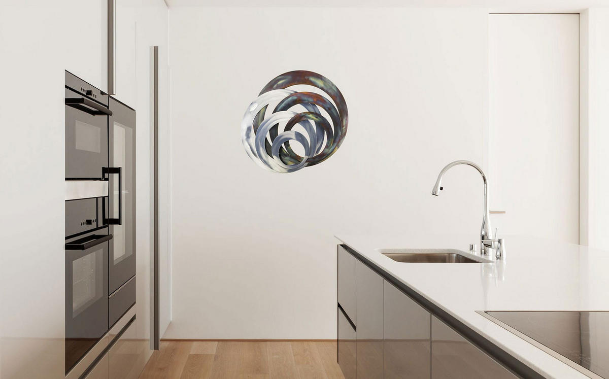 WANDDEKO Braun 86/76 cm - Braun, Metall (4.6/76/5cm) - KUNSTLOFT