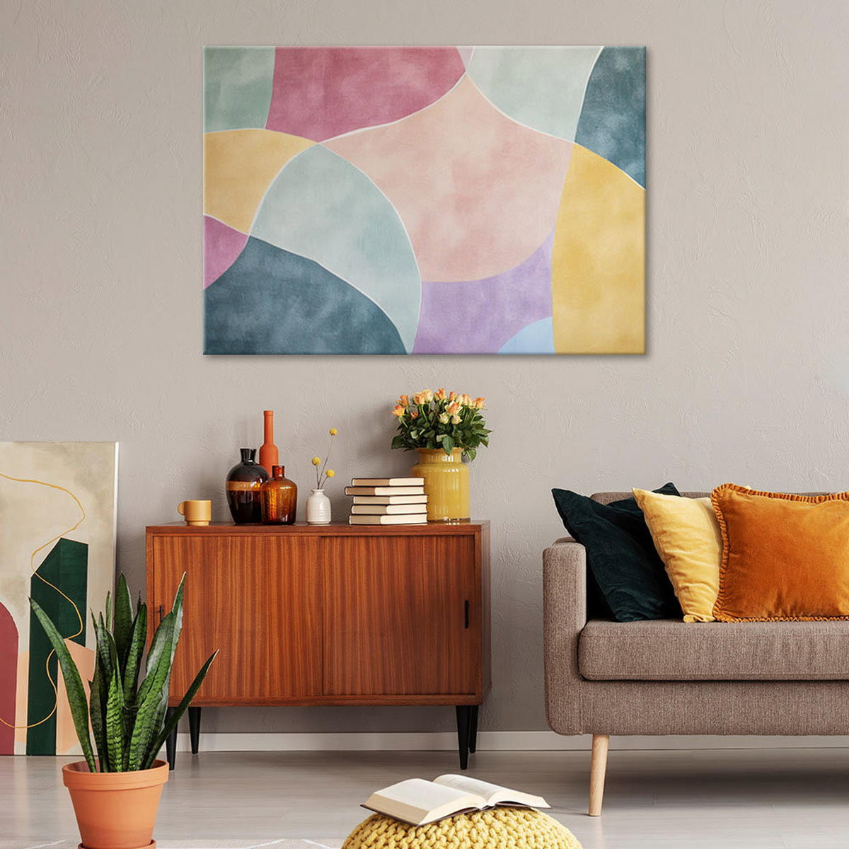 KUNSTDRUCK Lila 120/80 cm - Lila, Textil (120/80cm) - KUNSTLOFT
