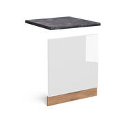 FRONTBLENDE R-Line Weiß Hochglanz 60 cm, AP Anthrazit - Honigeiche/Weiß Hochglanz, Holzwerkstoff (60/57.2/1.6cm) - Vicco
