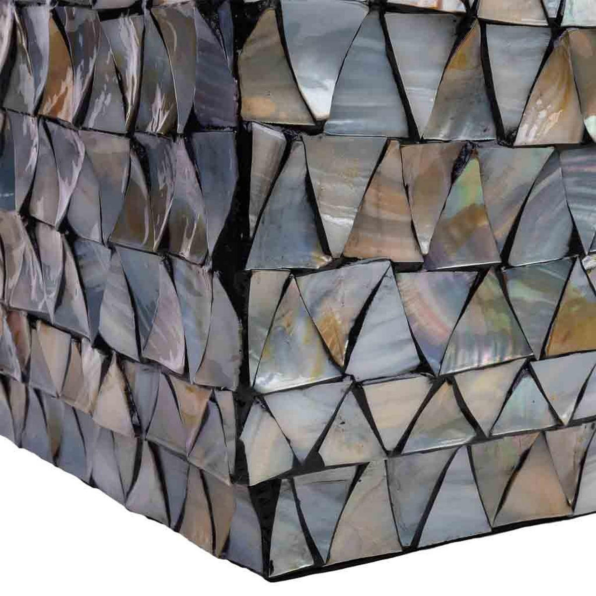 HOCKER aus Holz, grau, 35x45cm - Grau, Holz (35/45/35cm) - Wanderlust