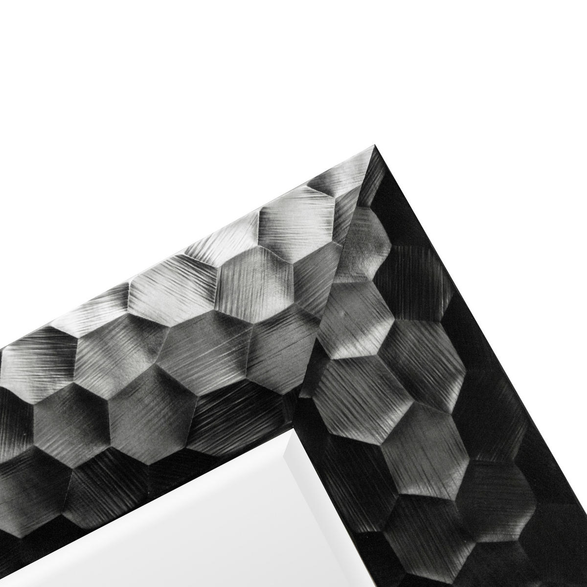 WANDSPIEGEL Ocre - Schwarz, Glas/Kunststoff (60/104/90cm) - [en.casa]