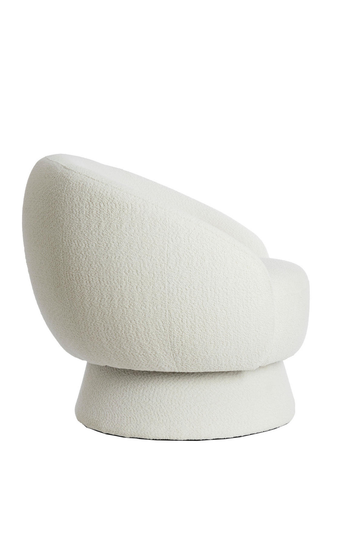 SESSEL Avoria Weiß Ø92/77 cm - Weiß, Textil (82/77/92cm) - Light & Living