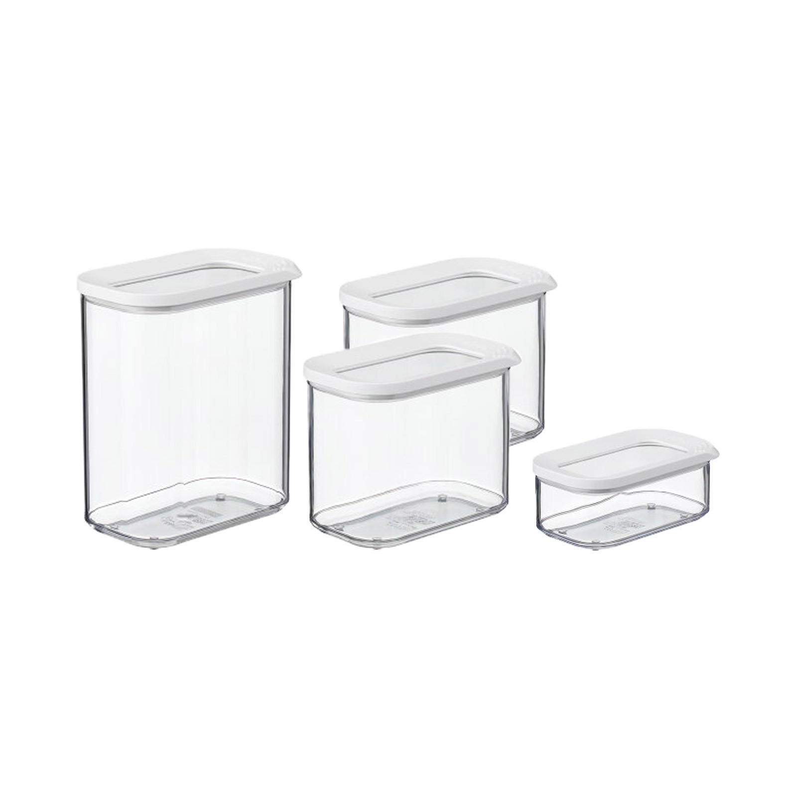VORRATSDOSEN Modula weiß 4er Set - Weiß, Kunststoff (1/1/1cm) - Mepal