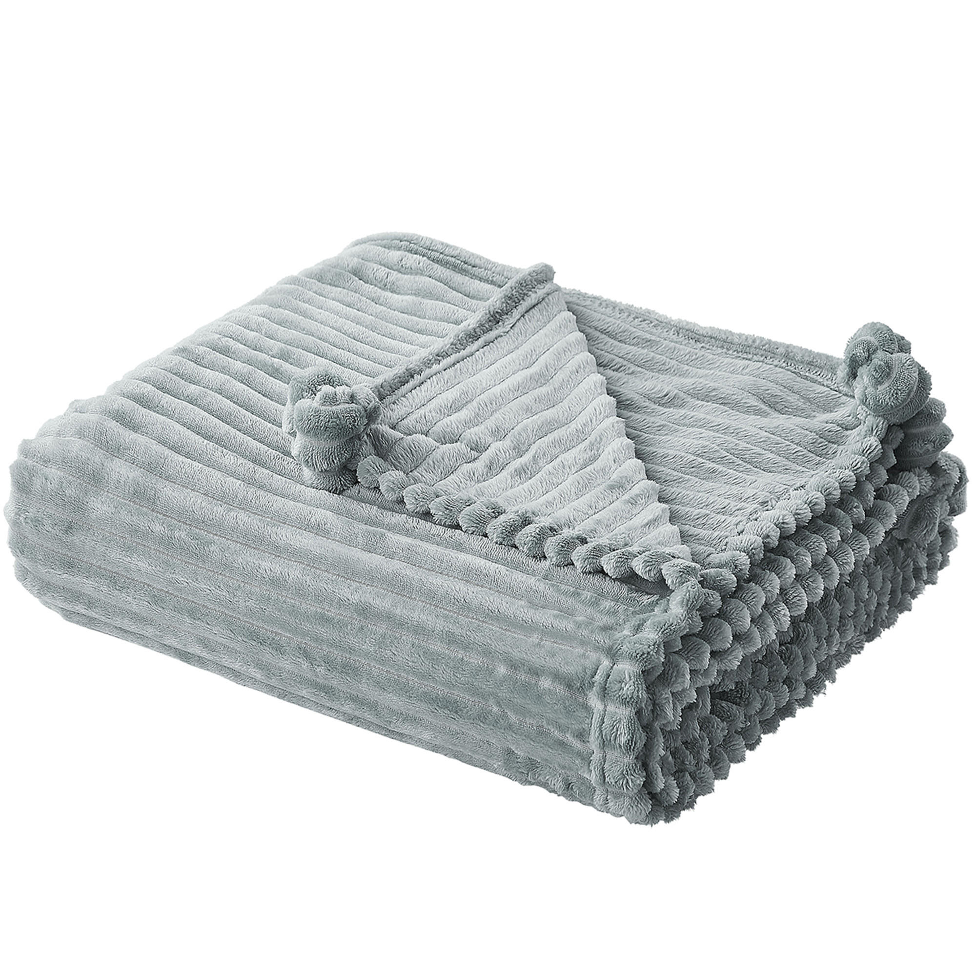 DECKE Hellgrün Kaweri 150/200 cm - Hellgrün, Textil (150/200cm) - Beliani