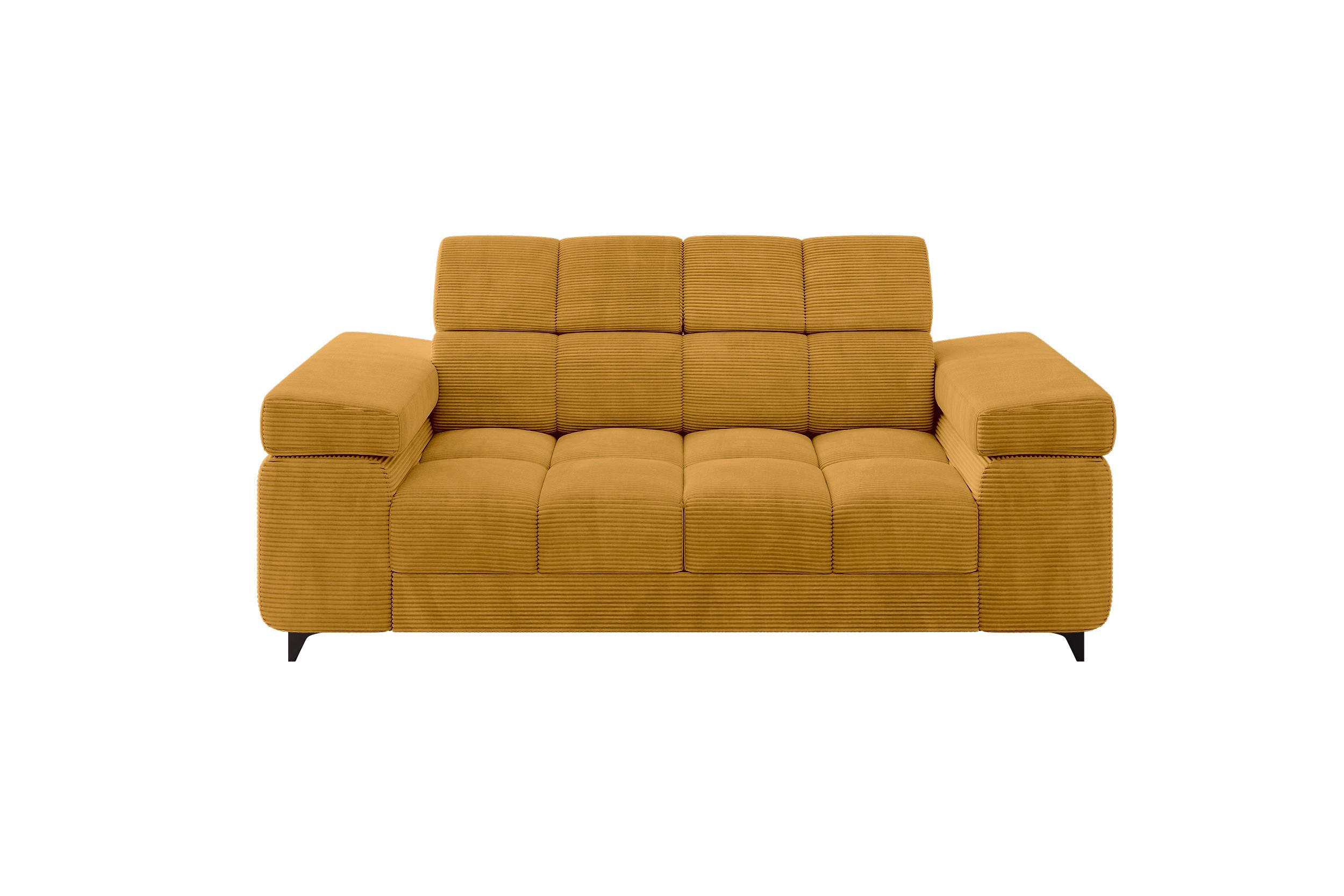 SOFA 2-Sitzer LORD-S1 194x97x90 cm Senfgelb Cord - Dunkelgelb, Holzwerkstoff/Textil (194/90/97cm) - ALTDECOR