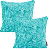 KISSENHÜLLE 2er Set Fluffy 40/40 cm türkis - Türkis, Textil (40/40cm) - Magma Heimtexx