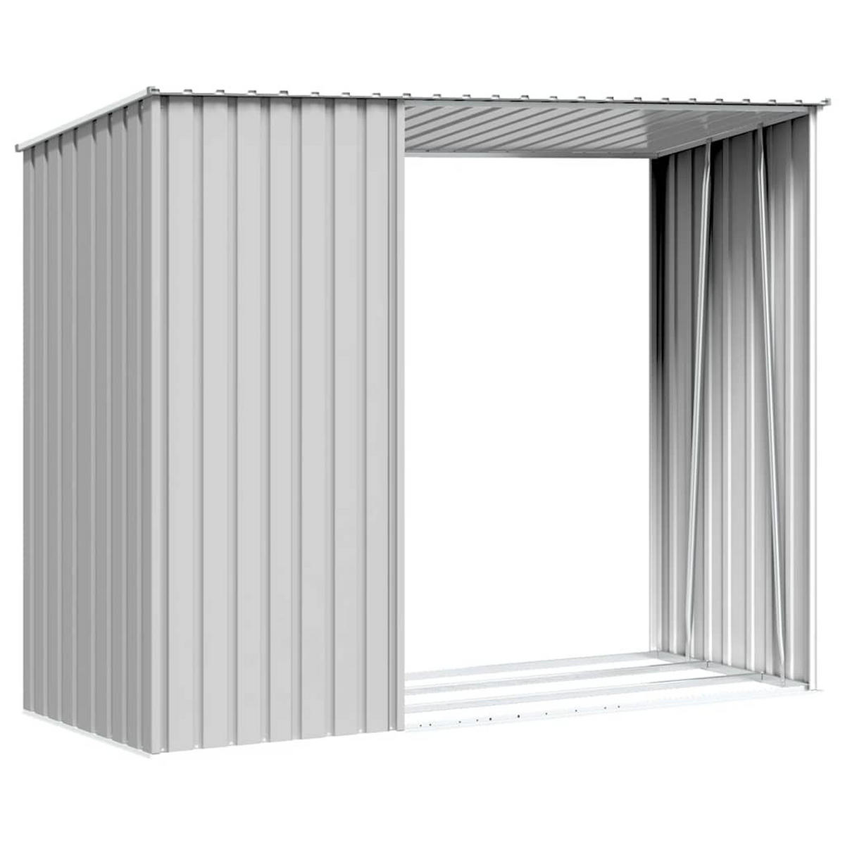 GERÄTEHAUS Grau 245/98/159 Cm Verzinkter Stahl - Grau, Metall (245/159/98cm) - vidaXL