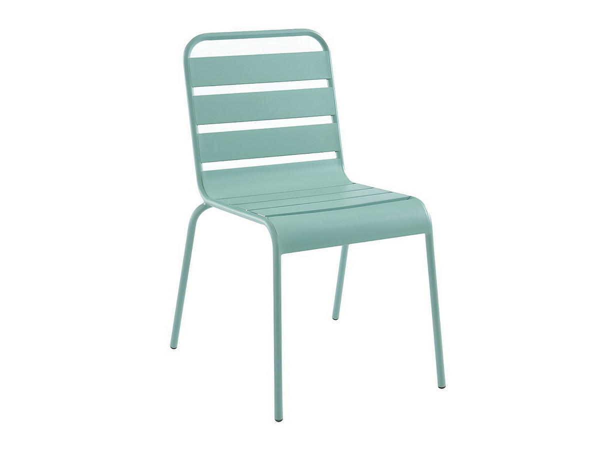 GARTENESSGRUPPE im Set - 6 -Sitzer - Stahl - mandelgrün - MIRMANDE - Grün, Metall - Vente-Unique