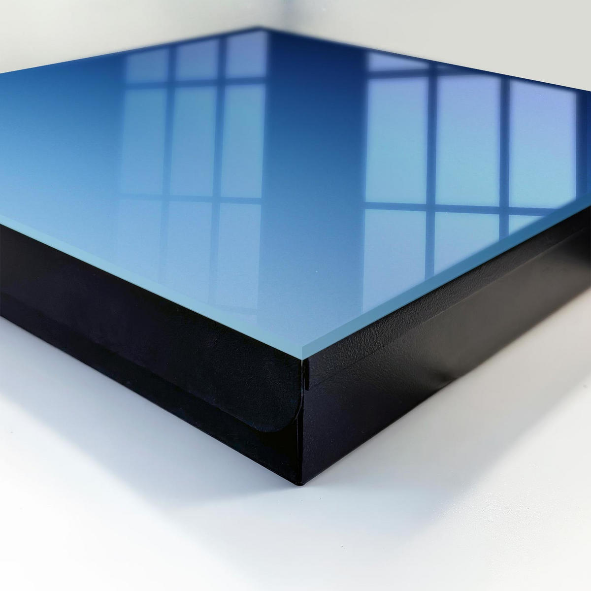 SCHLÜSSELBOX Schwarz 30x30 cm- Türöffnung nach rechts - Blauer Himmel - Blau, Metall (30/30/5cm) - TULUP