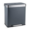 MÜLLEIMER LT2X30 60l Grau - Grau, Metall (58/59.5/36cm) - SVITA