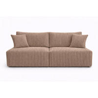 SOFA Mit Schlaffunktion Und Bettkasten, Cordstoff Tilia, Braun, BEST MINI - Braun, Holz (200/83/98cm) - Kaiser Möbel
