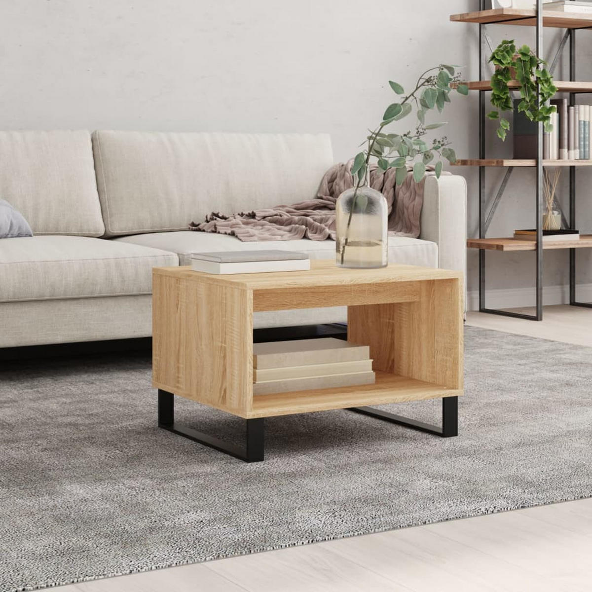 COUCHTISCH Sonoma-Eiche 60x50x40 cm Holzwerkstoff - Braun, Holzwerkstoff (60/50/40cm) - furnicato